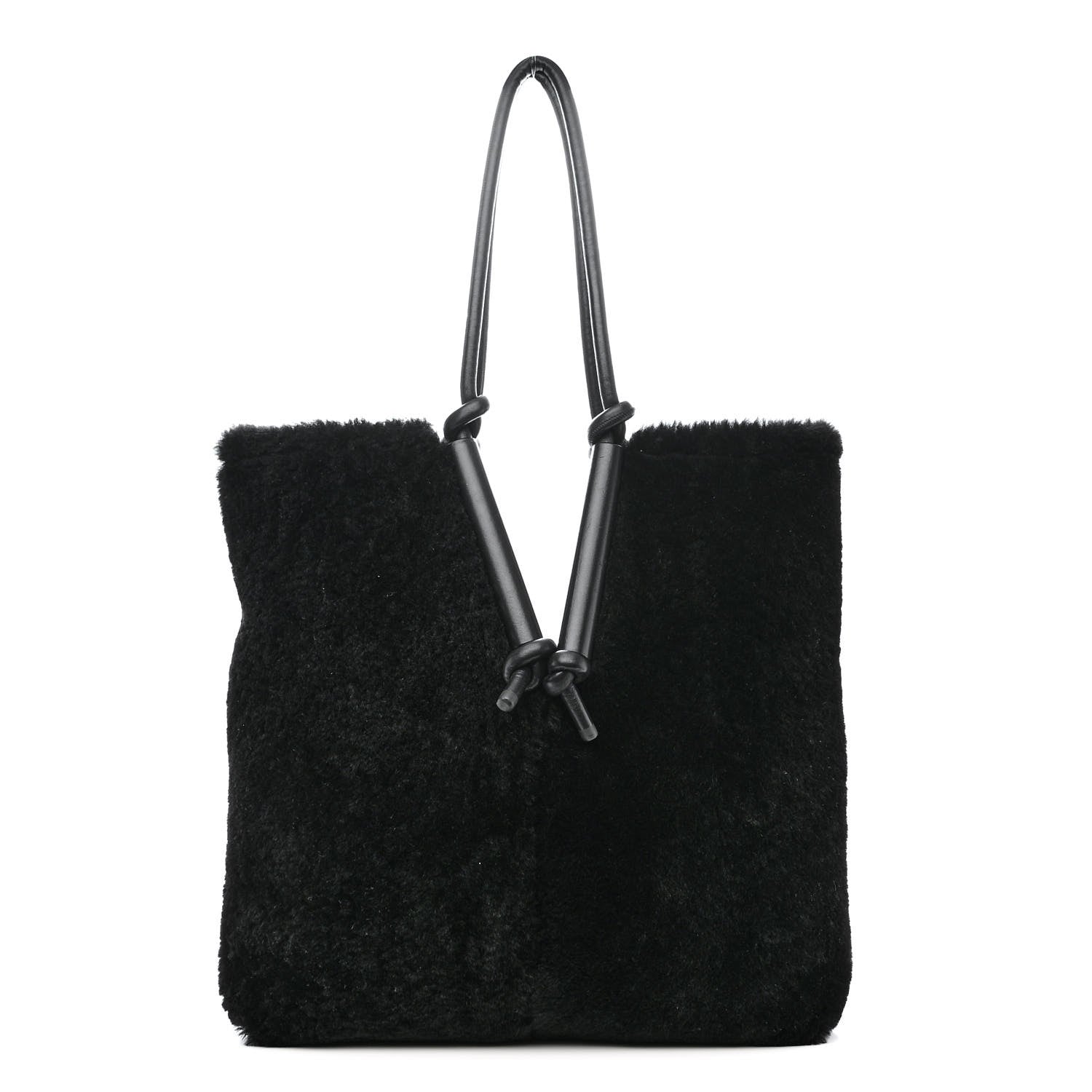 Bottega Veneta Shearling Reversible Tote Black 13 of 18