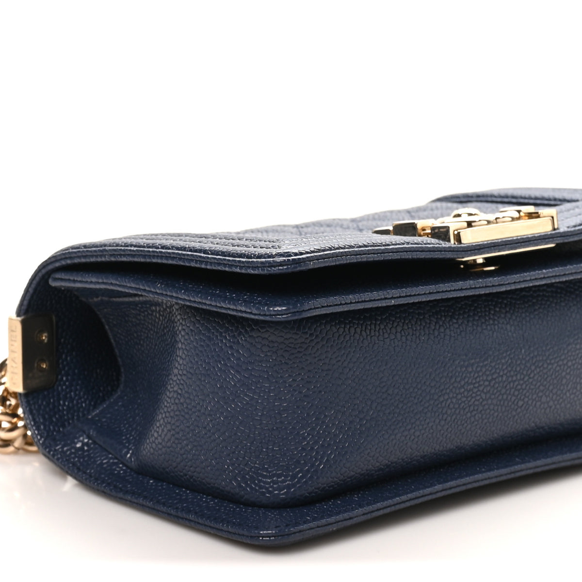 Chanel Caviar Quilted Small Boy Flap Navy 8 of 9