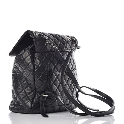 Chanel Calfskin Quilted Large Urban Spirit Backpack Black 3 of 13