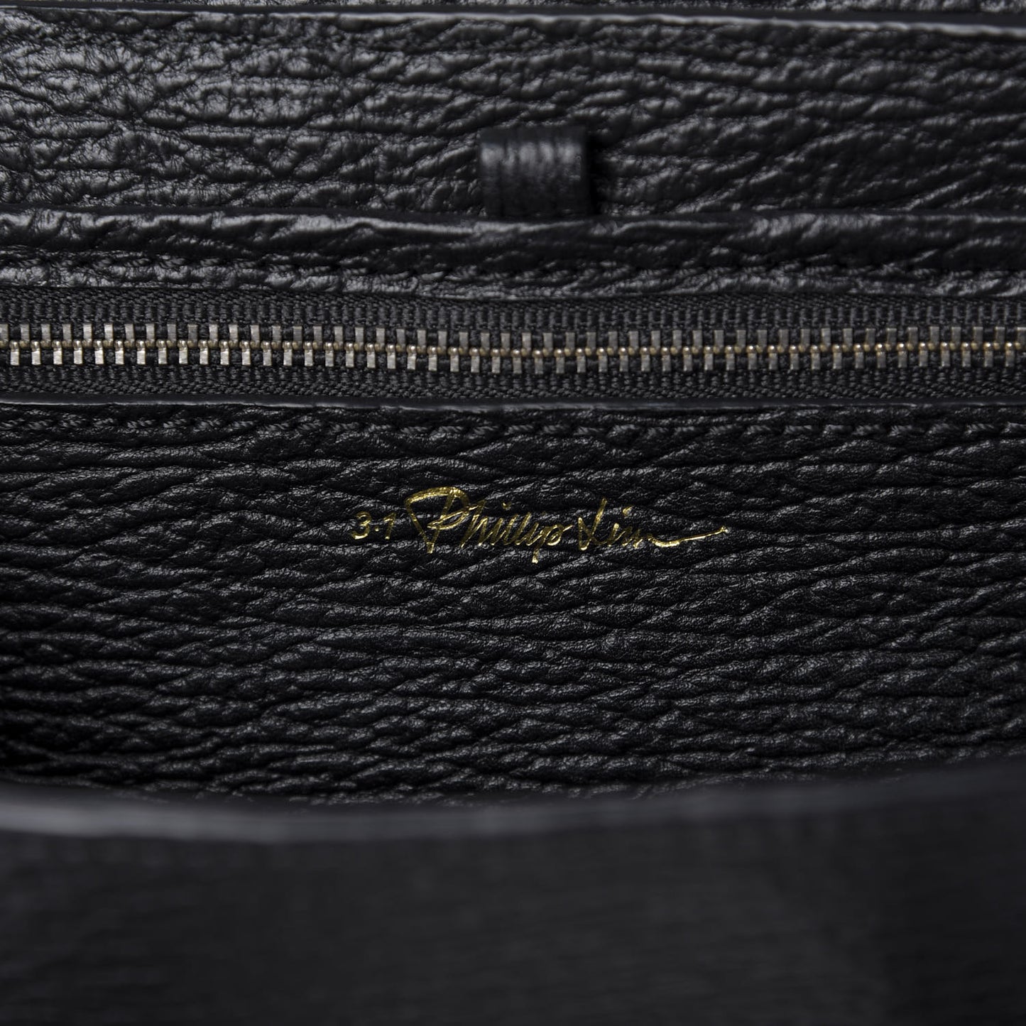 3.1 Textured Calfskin Shearling Studded Mini Pashli Satchel Black