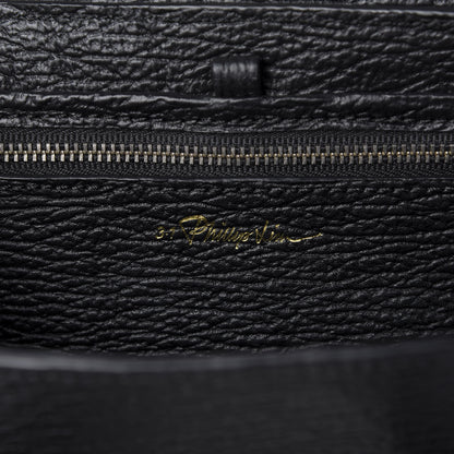 3.1 Phillip Lim 3.1 Textured Calfskin Shearling Studded Mini Pashli Satchel Black 8 of 8