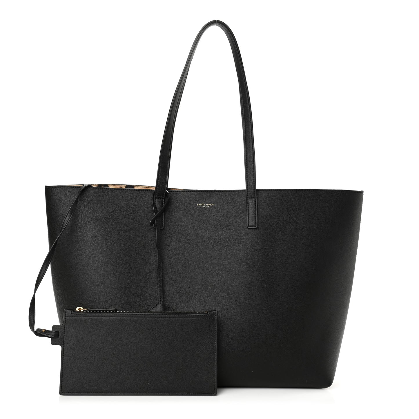 Calfskin Large Shopping Tote Black
