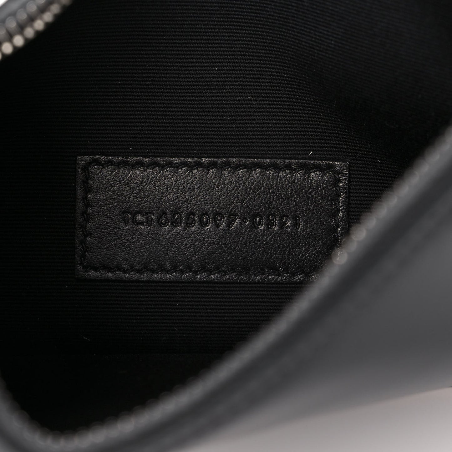 Smooth Calfskin Zip Pouch Black