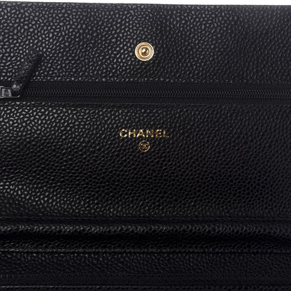 Chanel Caviar Quilted Wallet On Chain WOC Black 5 of 11