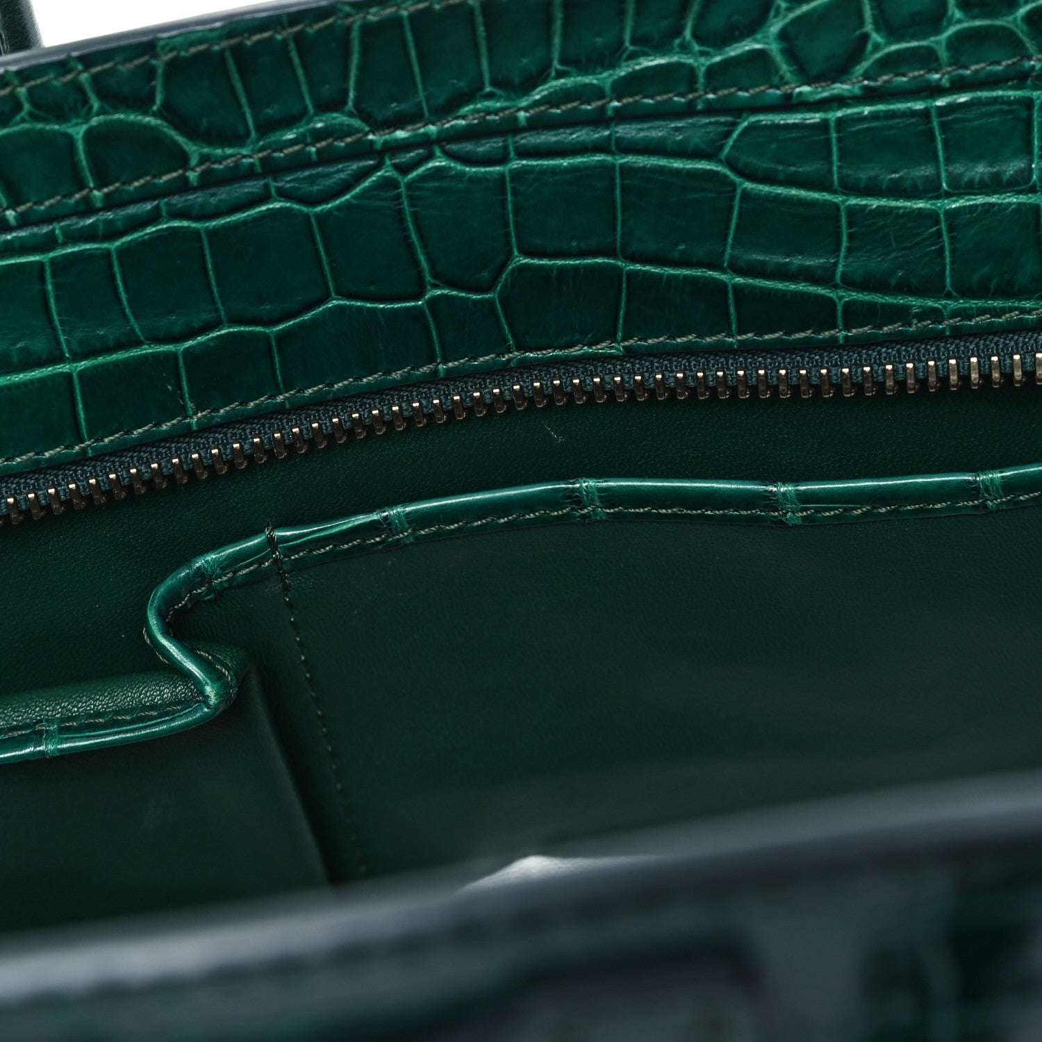 Celine Crocodile Micro Luggage Green 10 of 12
