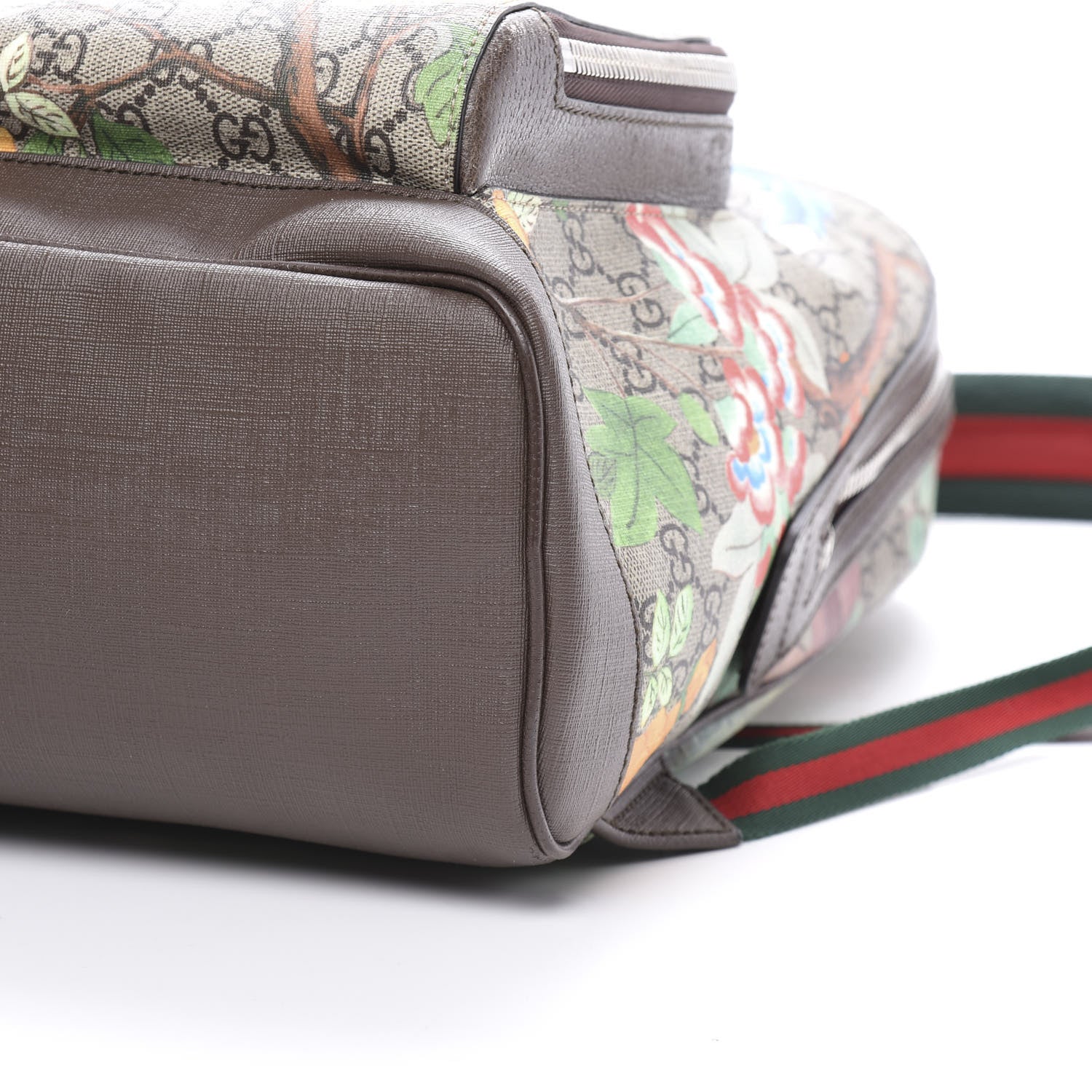 Gucci GG Supreme Monogram Tian Web Small Day Backpack Beige Multicolor New Acero 9 of 17