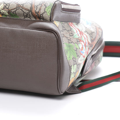 Gucci GG Supreme Monogram Tian Web Small Day Backpack Beige Multicolor New Acero 9 of 17