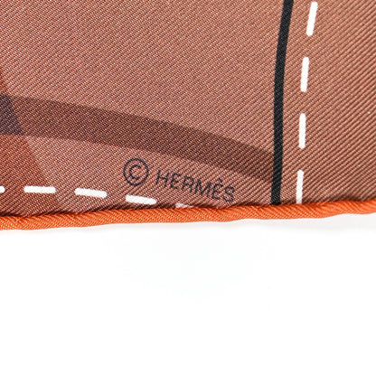 Hermes Silk Double Face Formula One Scarf 90 Vert De Gris Marine 4 of 5