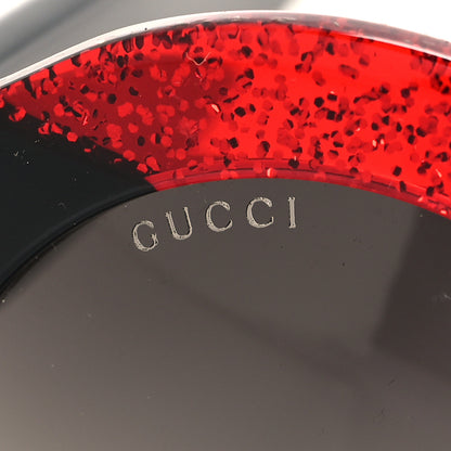 Gucci Acetate Glitter Round Frame GG0084S Sunglasses Red Green 7 of 7