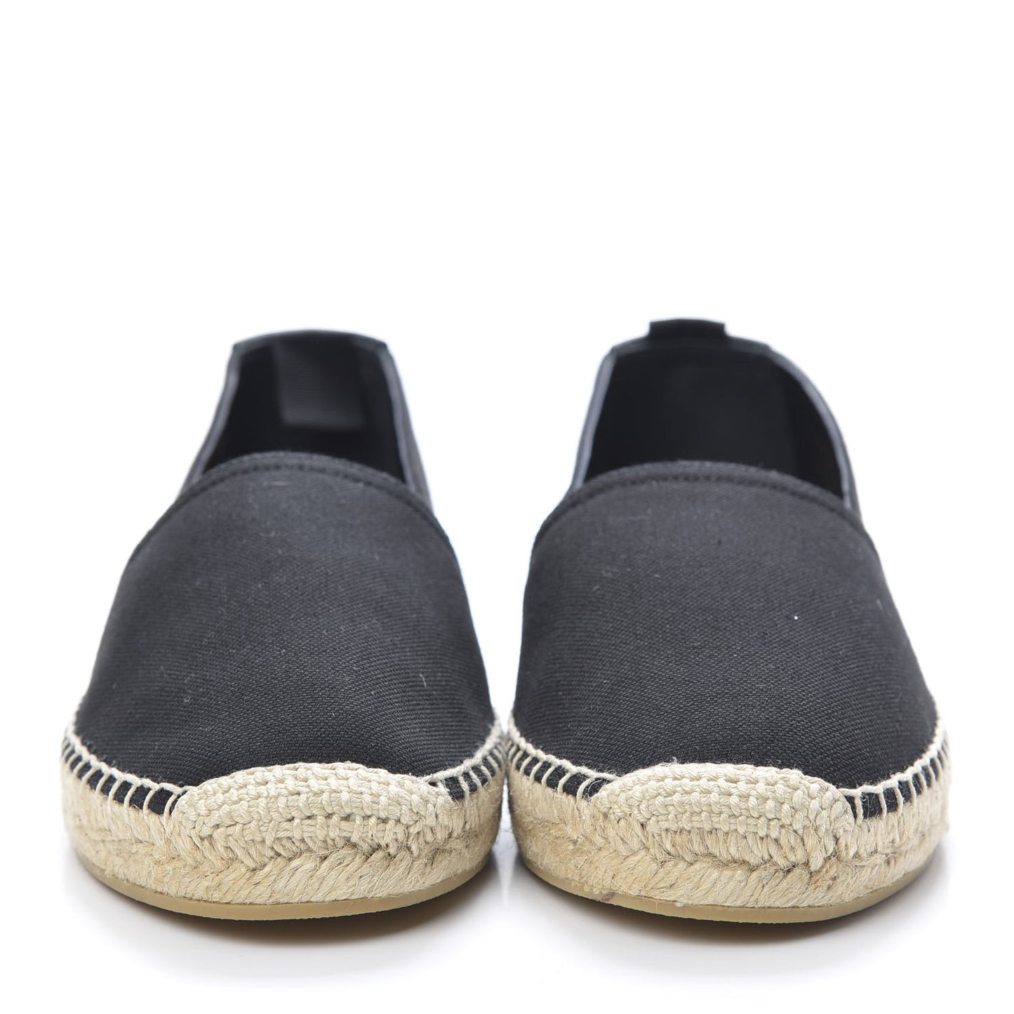 Canvas Nappa Elba Light Logo Embroidered Espadrilles 38.5 Black