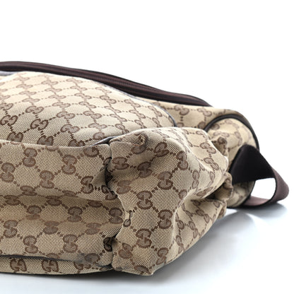 Gucci Monogram Natural Pigskin Large Diaper Bag Beige Ebony Cocoa Dark Chocolate 9 of 9