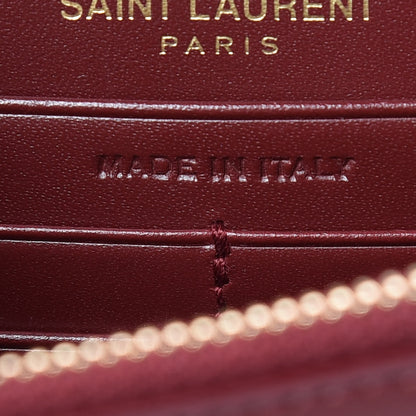 Saint Laurent Smooth Calfskin Classic Monogram Kate Tassel Chain Wallet Oxblood 9 of 11