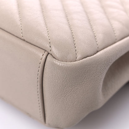 Saint Laurent Sheepskin Matelasse Chevron Monogram Medium College Bag Rose Antic 11 of 17