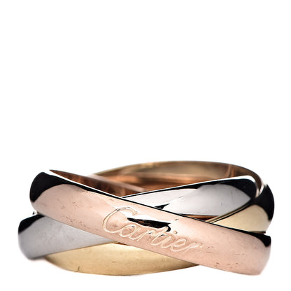 Cartier 18K Pink Yellow White Gold Classic Trinity Ring 52 6 1 of 4
