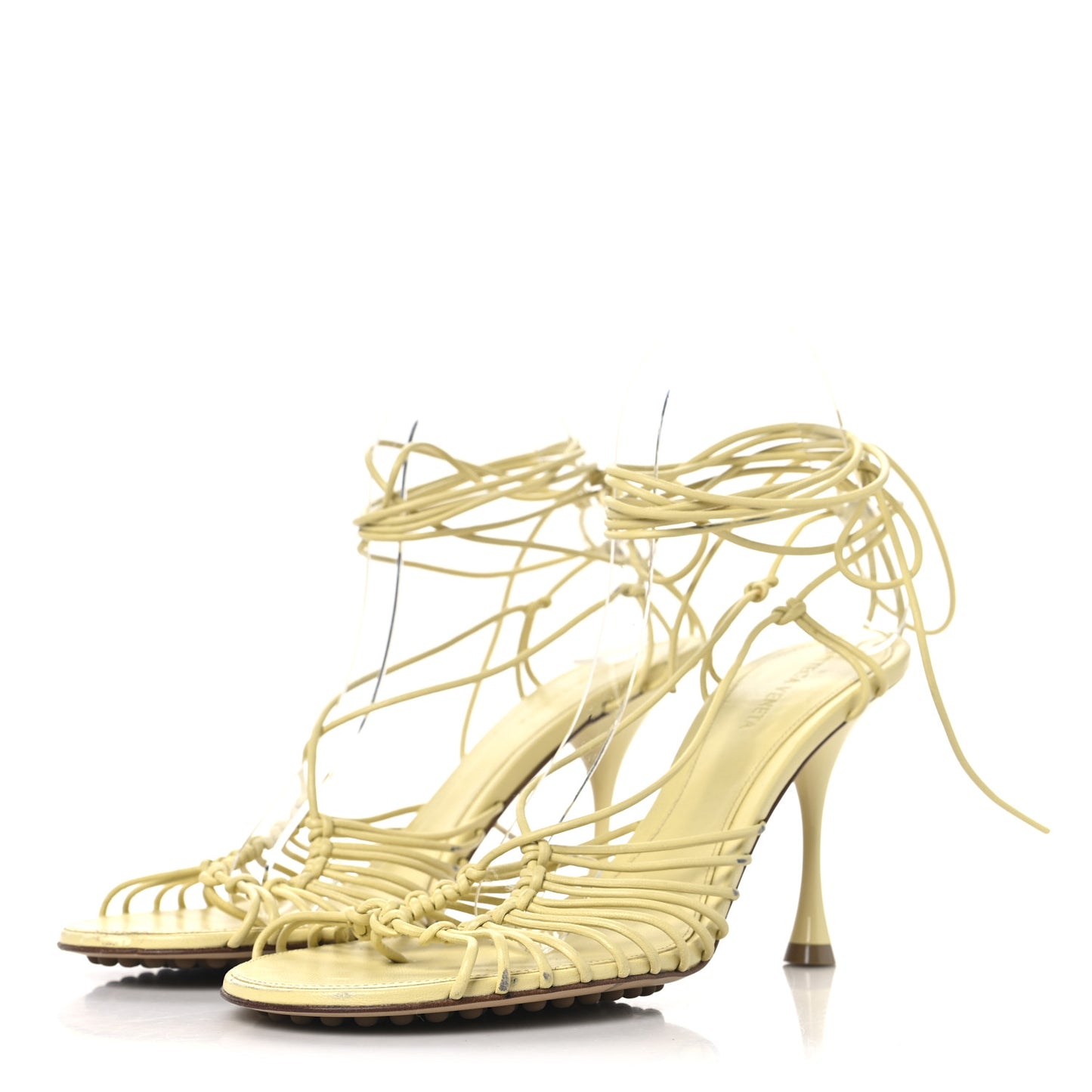 Nappa Dot Ankle Tie Sandals 39.5 Moon Beam