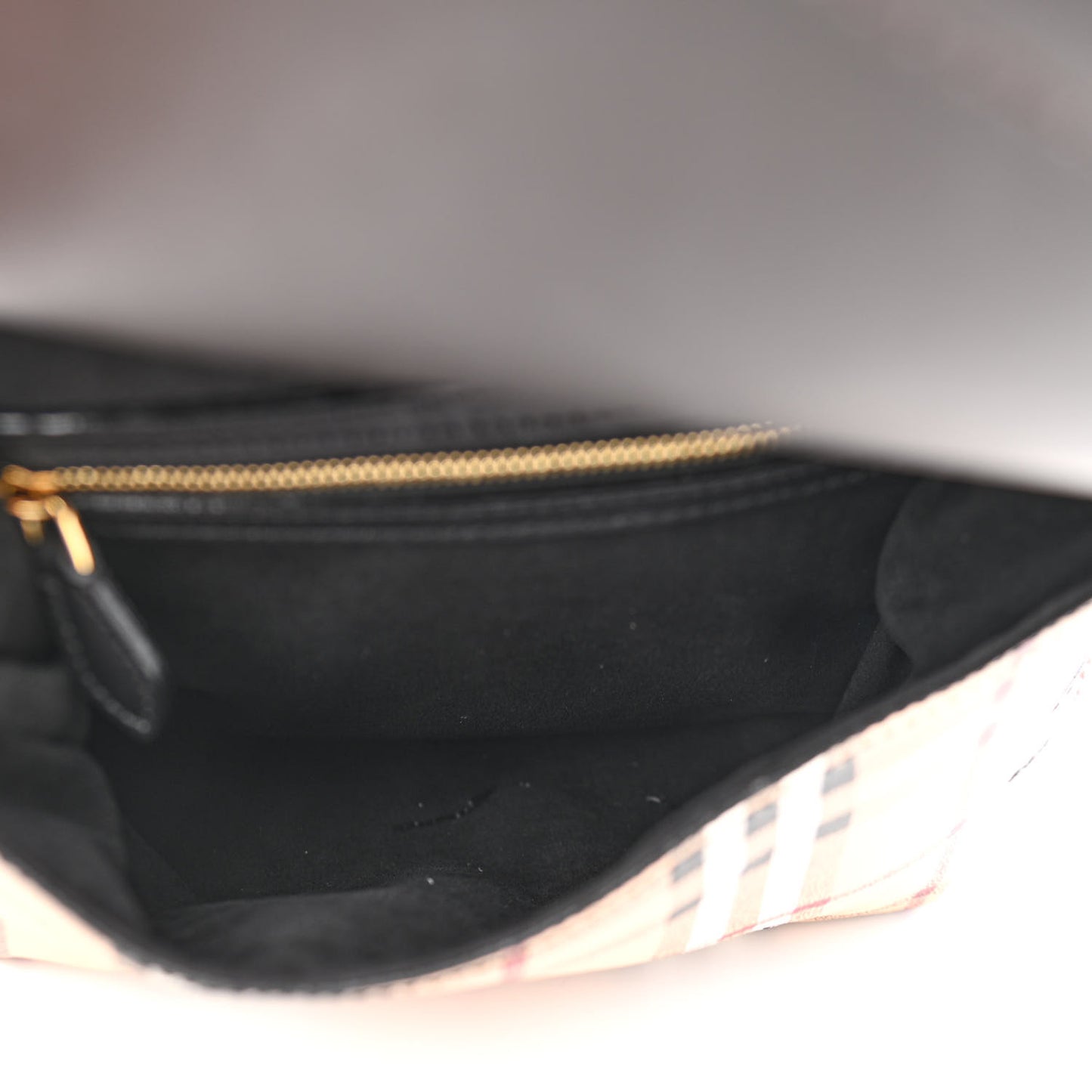 Haymarket Check Large Bridle Saddle Bag Dark Clove Brown