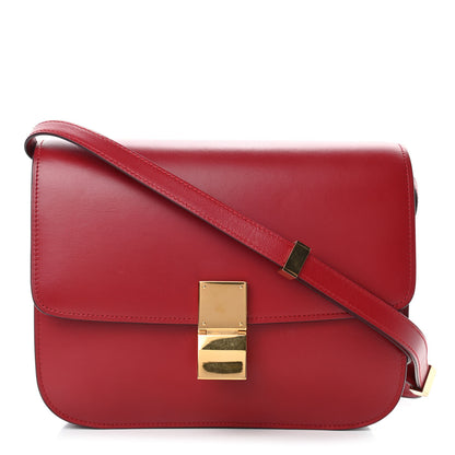 Celine Box Calfskin Medium Classic Box Flap Bag Red 1 of 4