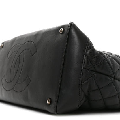 Chanel Calfskin Quilted Large Easy Shopping Tote Black 10 of 10