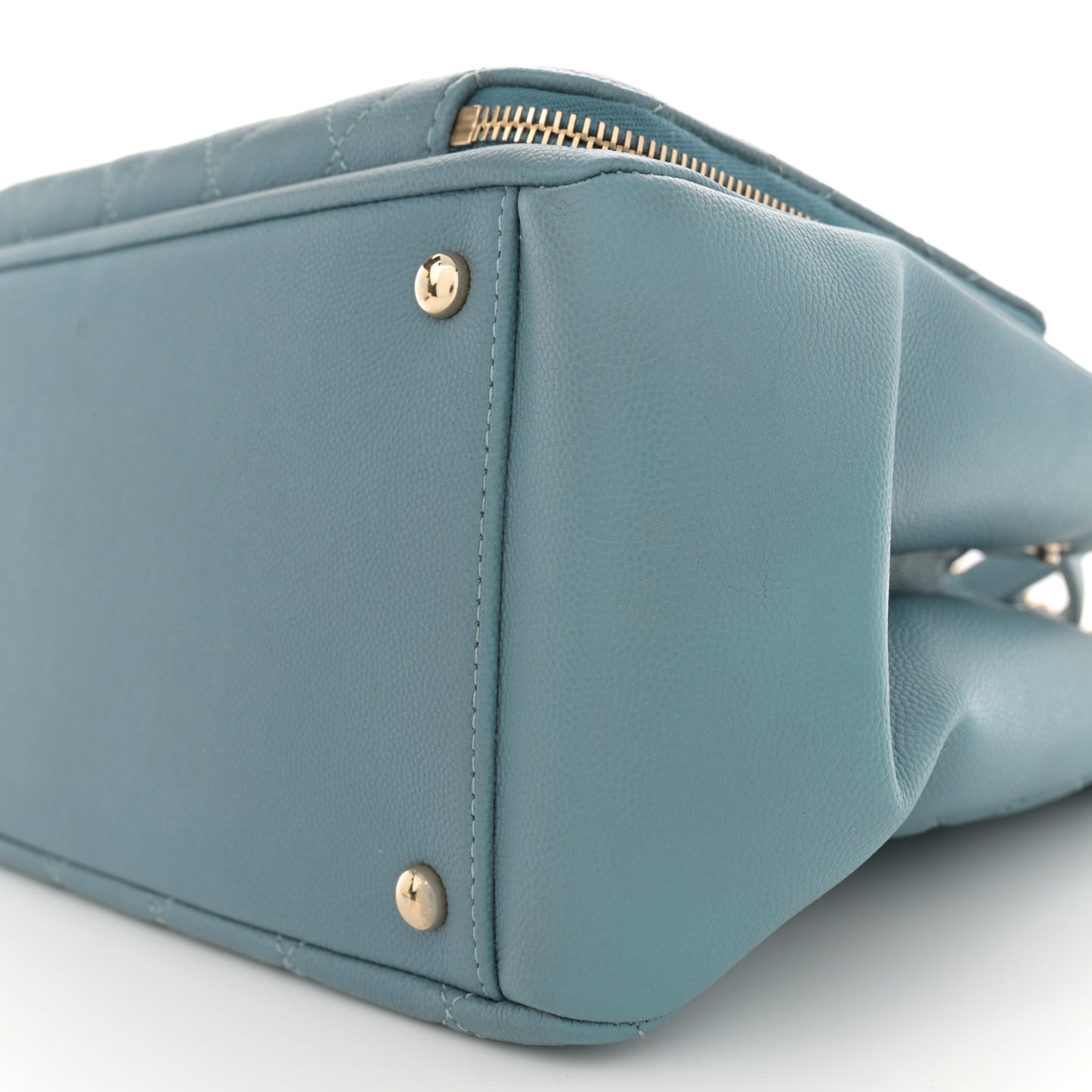 Caviar Quilted Small Business Affinity Shopping Bag Blue
