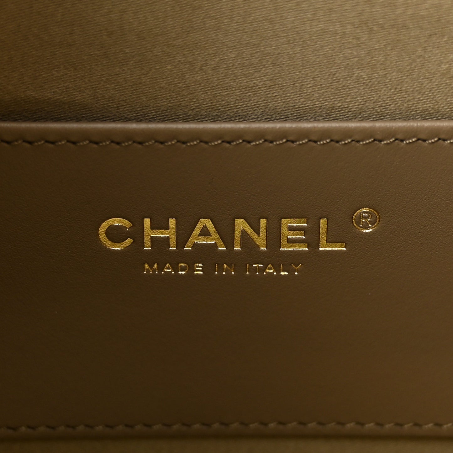 Goatskin Quilted Small Chanel 25 Handbag Dark Khaki