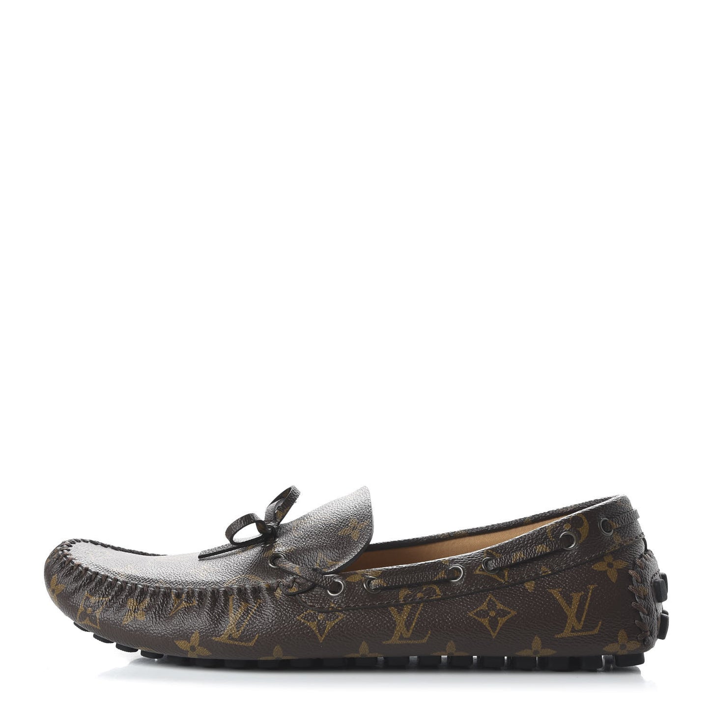Monogram Mens Arizona Car Shoe Moccasin Loafers 12 Macassar