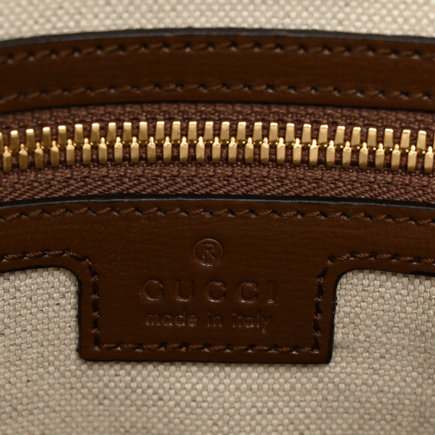 Gucci GG Supreme Monogram Azalea Calfskin Retro Interlocking G Messenger Shoulder Bag Beige Ebony Brown Sugar 5 of 9