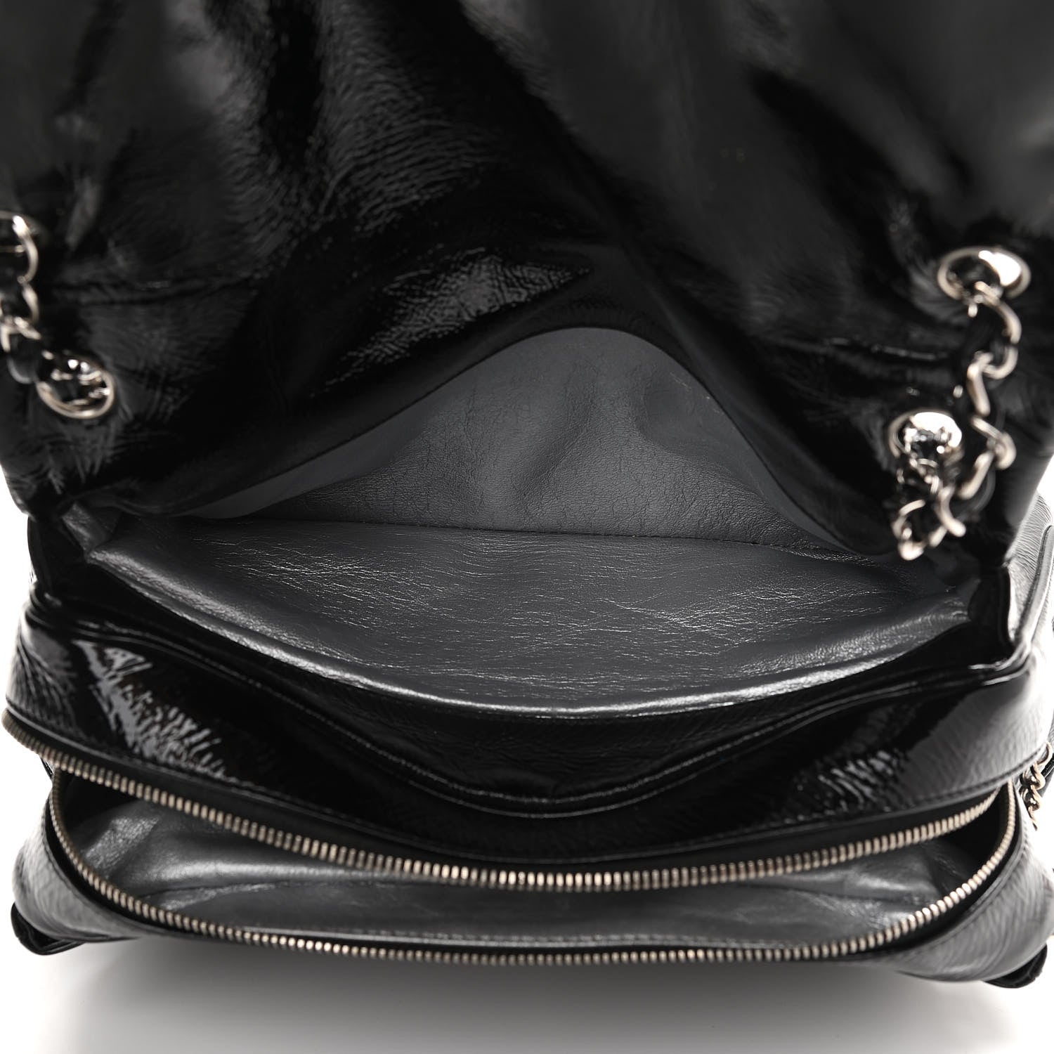 Chanel Patent Large Luxe Ligne Flap Black 4 of 10