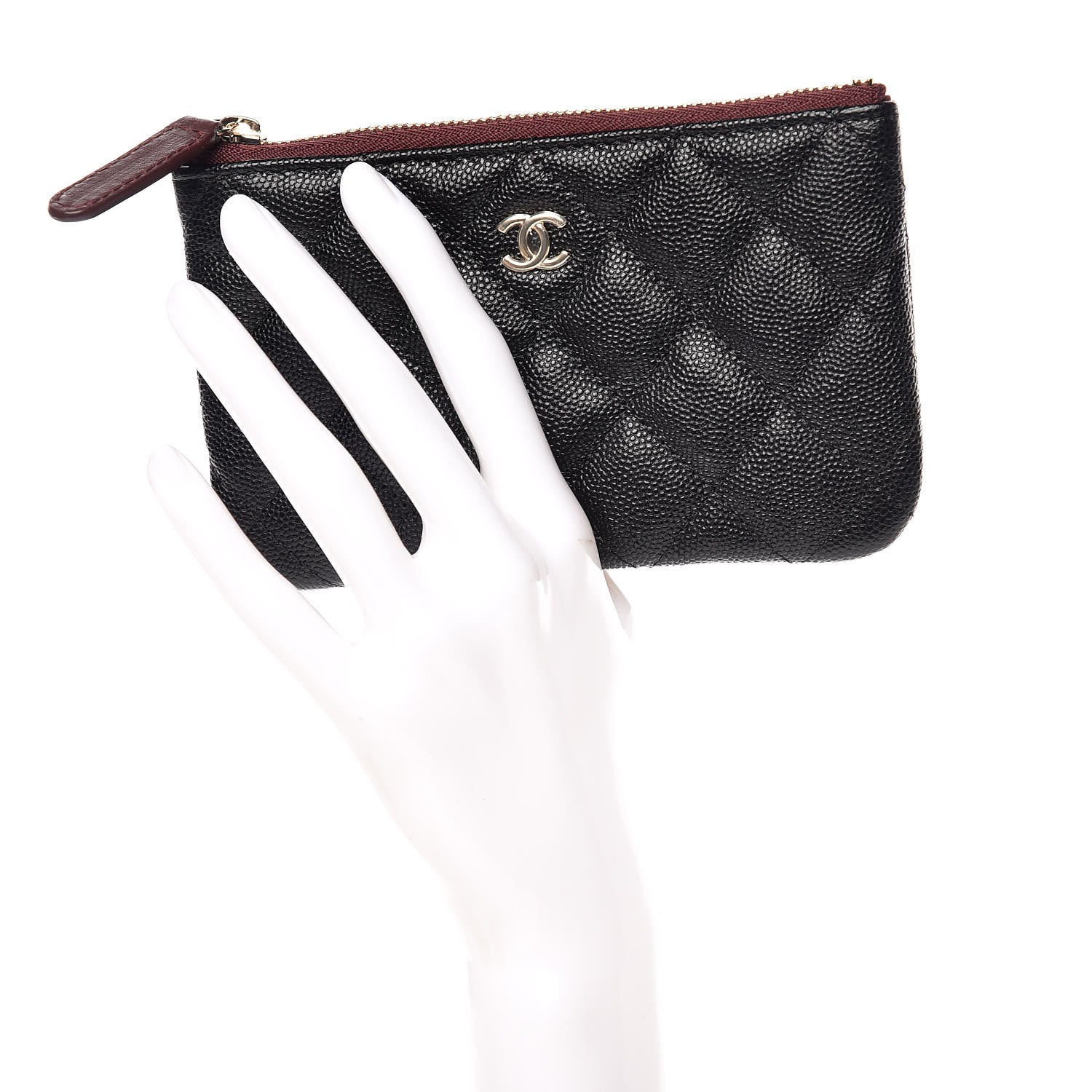 Chanel Caviar Quilted Small Cosmetic Case Black 2 of 8