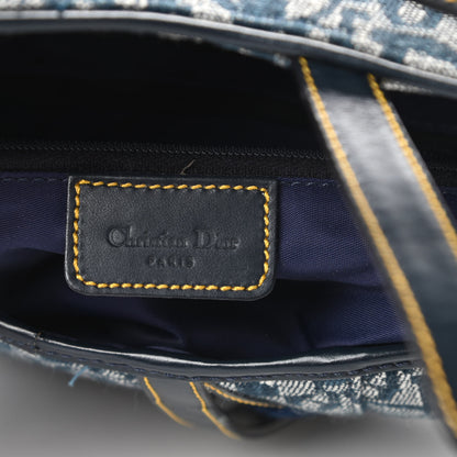 Christian Dior Monogram Saddle Bag Blue 6 of 13