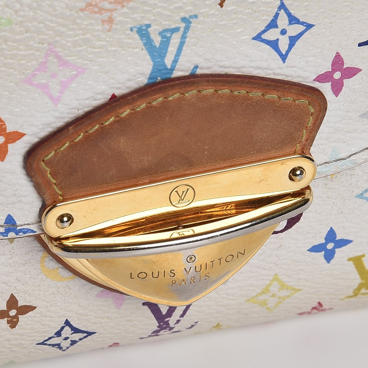 Monogram Multicolor Joey Wallet White Litchi