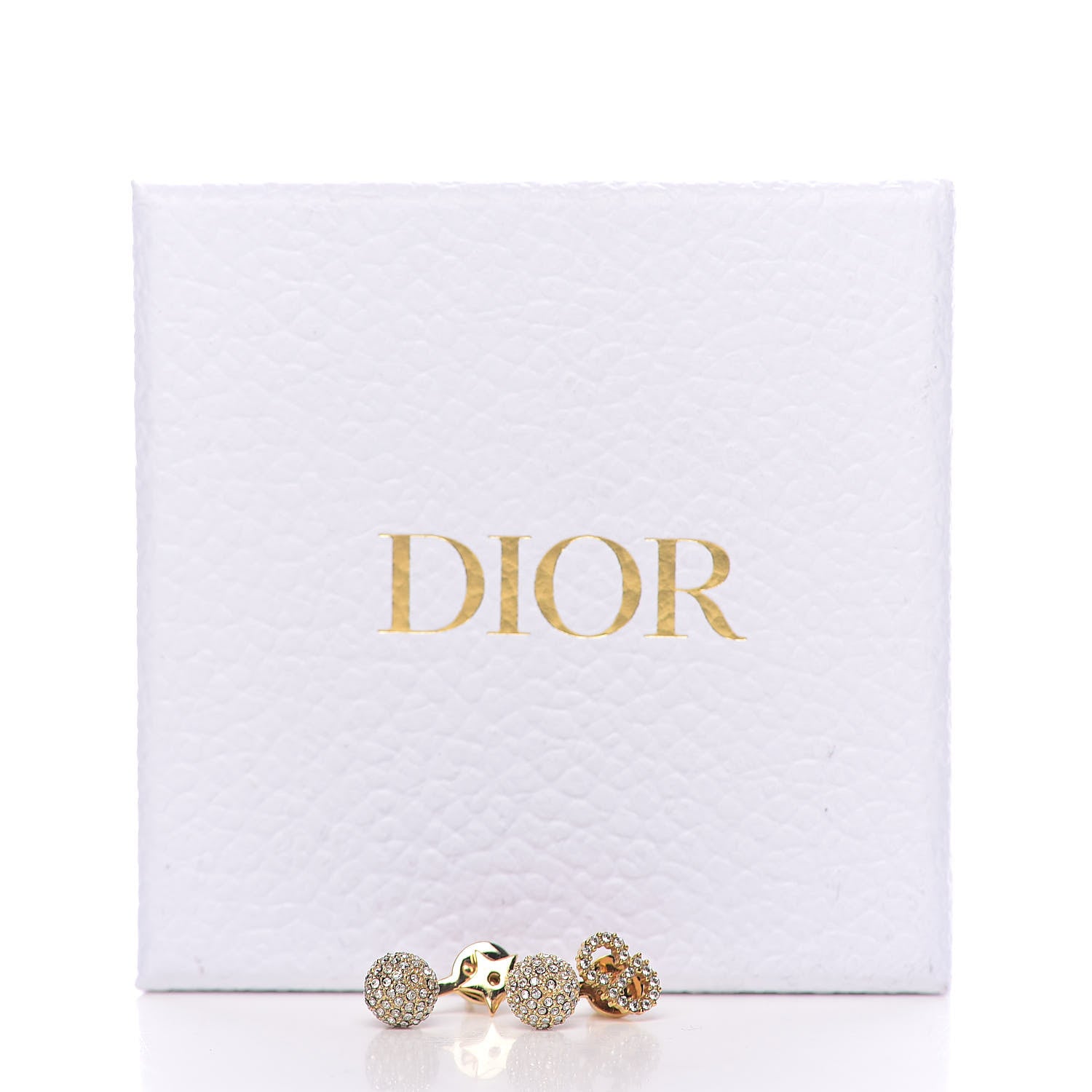 Christian Dior Crystal La Petite Tribale Earrings Gold 4 of 4