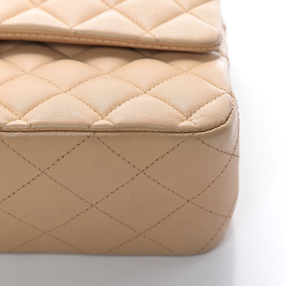 Chanel Lambskin Quilted Medium Double Flap Beige 11 of 12
