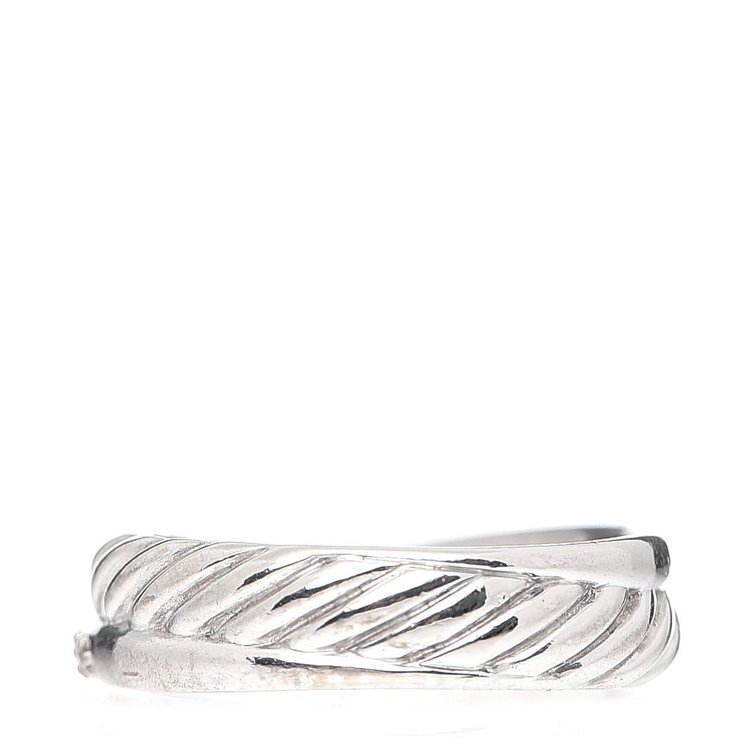 Sterling Silver Diamond 5mm Crossover Ring 50 5.25