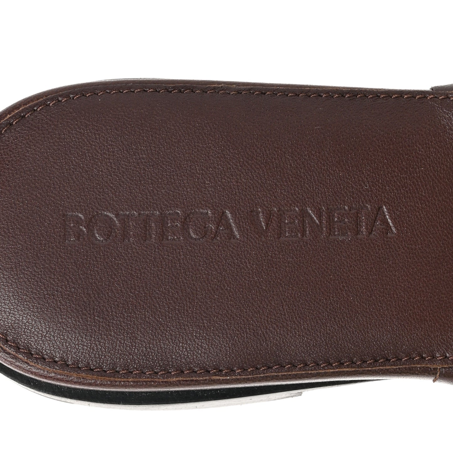 Nappa Quilted Rubber Lido Flat Sandals 36 Bitter Chocolate