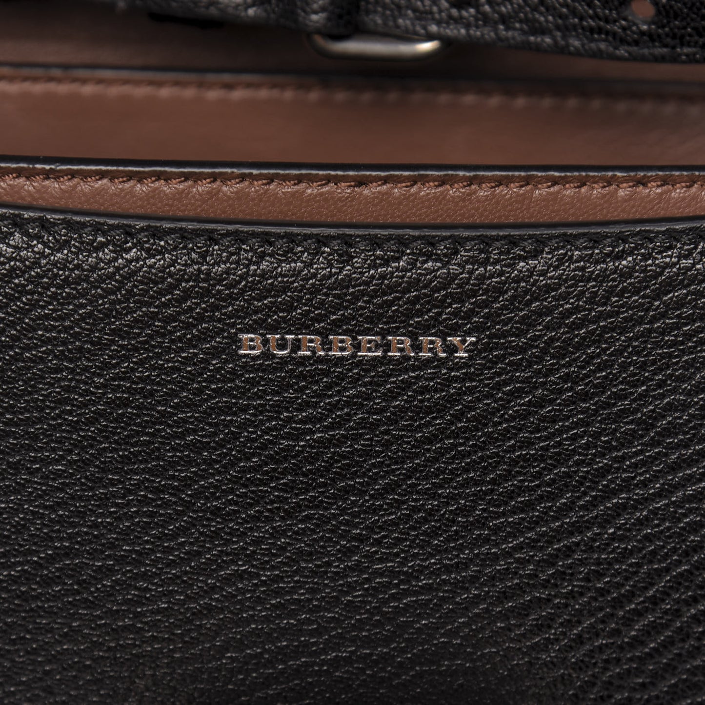 Calfskin Small D-Ring Bag Tan Black