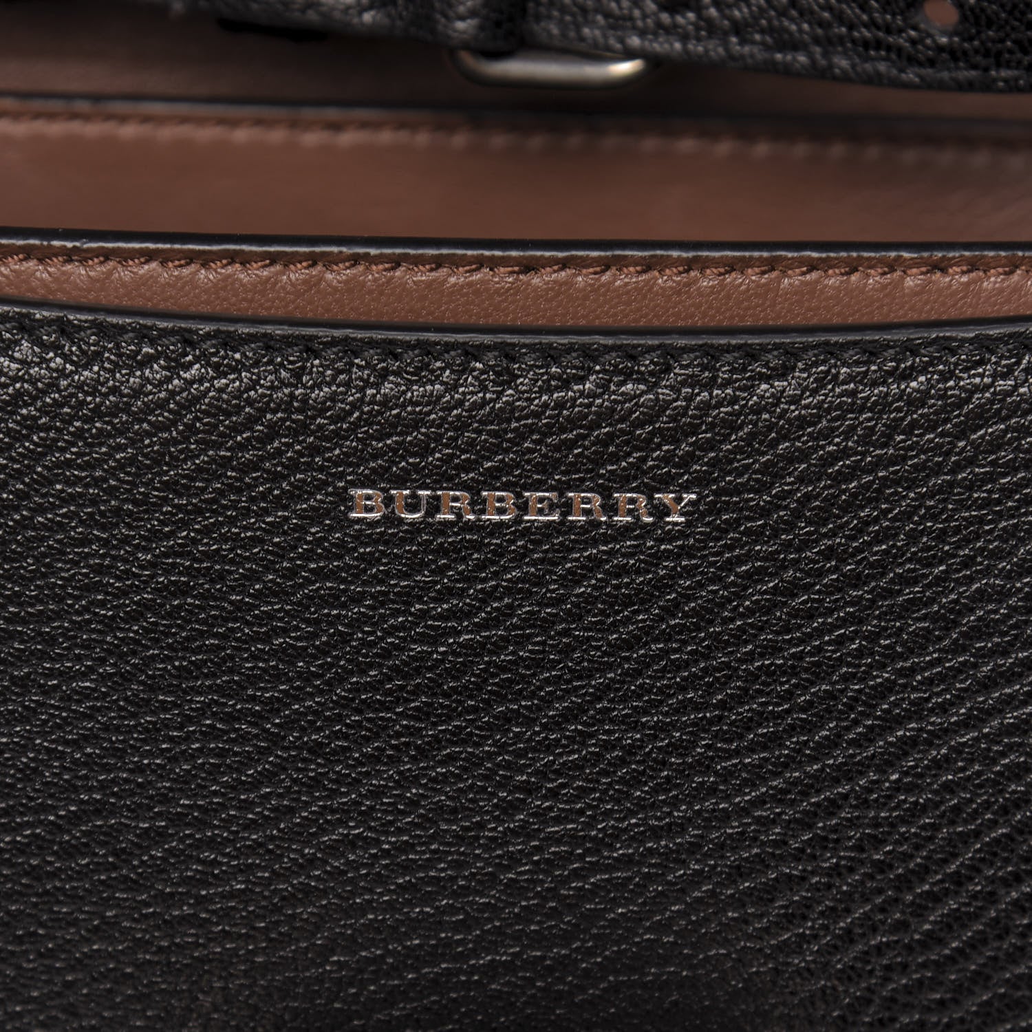 Burberry Calfskin Small D-Ring Bag Tan Black 7 of 11