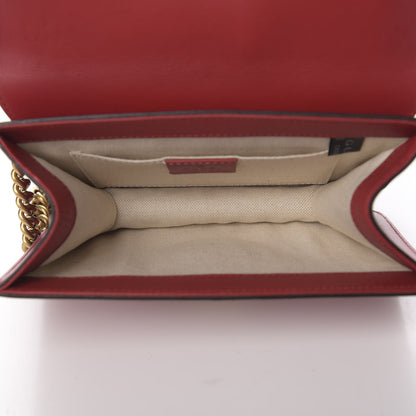 Gucci Calfskin Peony Small Chain Shoulder Bag Hibiscus Red 4 of 11
