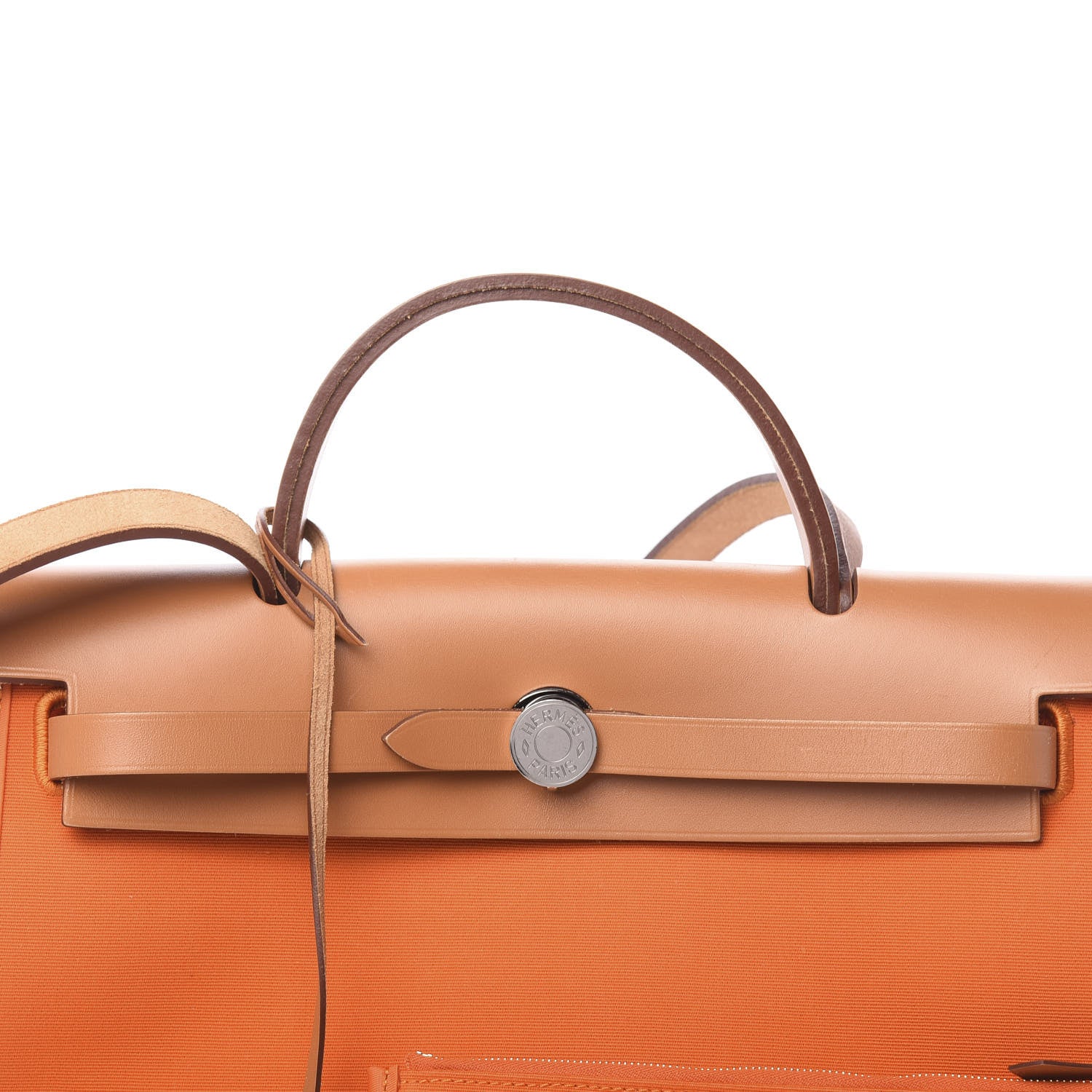 Hermes Vache Hunter Toile Herbag Zip 31 PM Orange 11 of 15