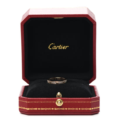 Cartier 18K Pink Gold Diamond 2.6mm LOVE Paved Band Ring 51 5.75 7 of 7