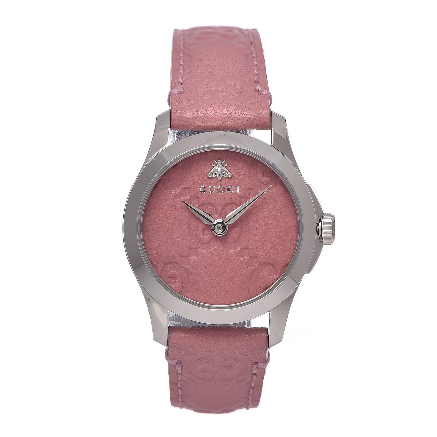 Stainless Steel Calfskin 27mm G-Timeless Quartz Watch Pink