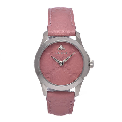 Gucci Stainless Steel Calfskin 27mm G-Timeless Quartz Watch Pink 1 of 11