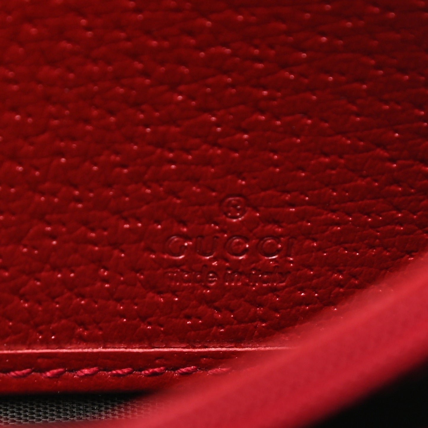 GG Supreme Monogram Tian Continental Wallet Beige Multicolor Red