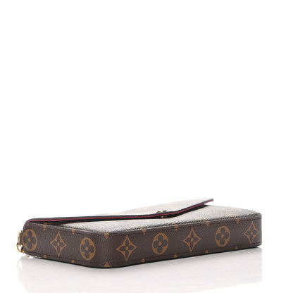 Louis Vuitton Monogram Pochette Felicie Chain Wallet Fuchsia 4 of 9