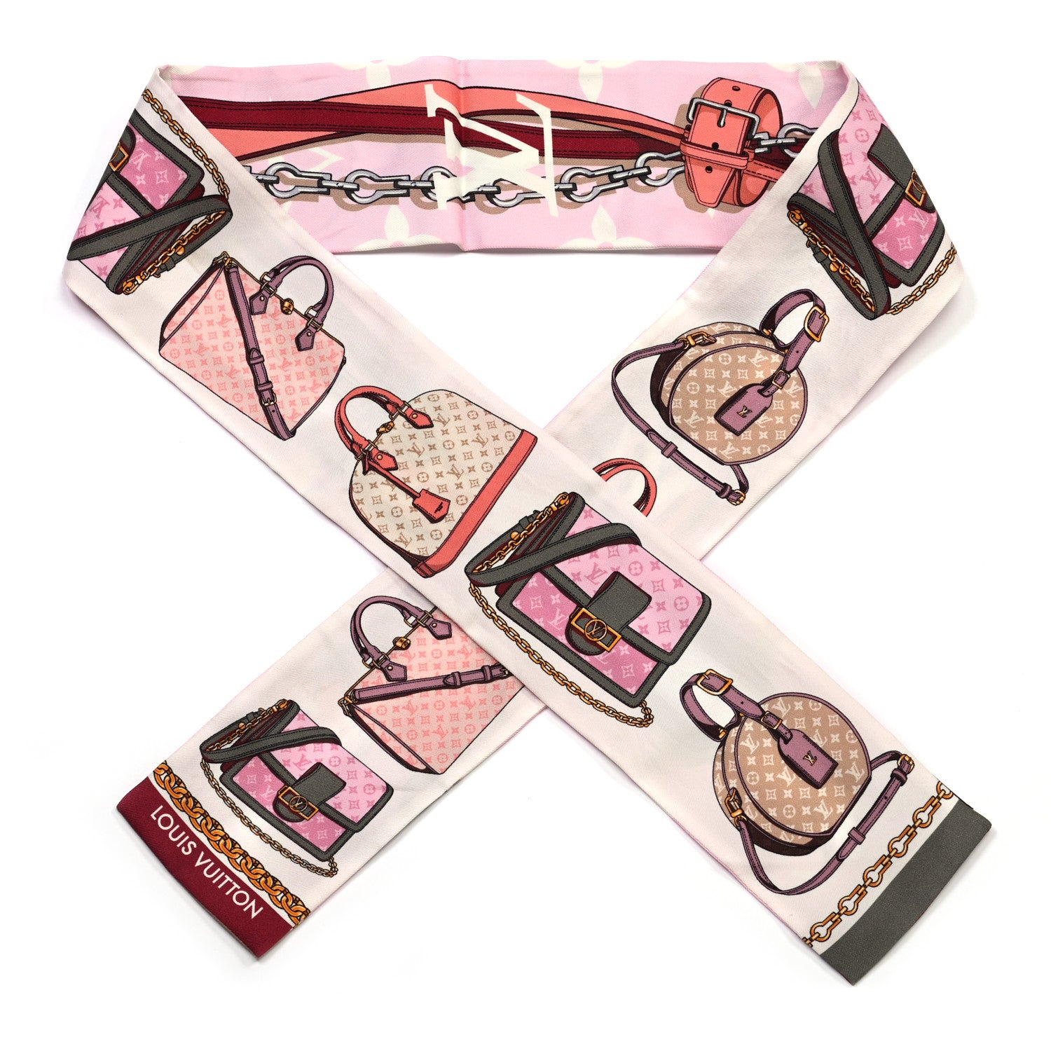 Louis Vuitton Silk Monogram Tribute To Bandeau Pink 1 of 3