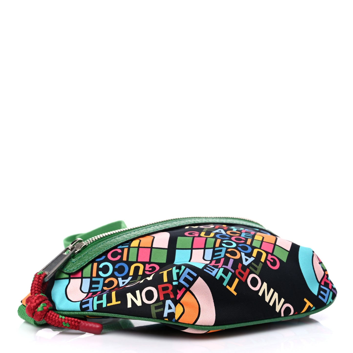 X THE NORTH FACE Econyl Nylon Textured Dollar Calfskin Belt Bag Black Turquoise New Shamarock New Cherry Red