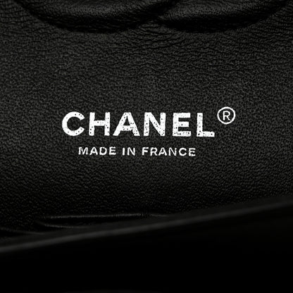 Chanel Lambskin Chevron Quilted Medium Double Flap Black 6 of 10