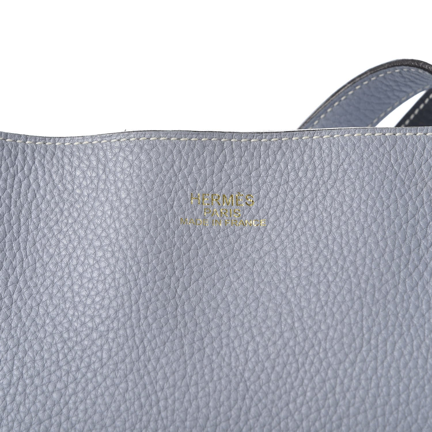 Hermes Taurillon Clemence Double Sens 36 Reversible Tote Bleu Lin Bleu Obscur 11 of 15