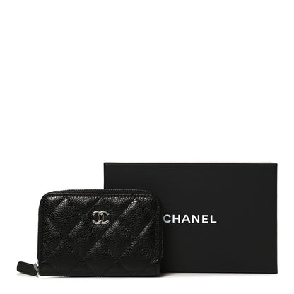 Chanel Caviar Quilted Zip Coin Purse Black 11 of 11