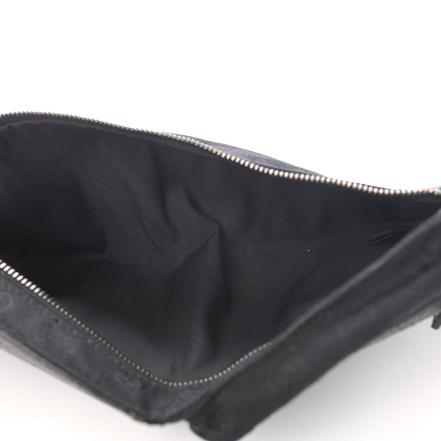 Gucci GG Monogram Web Double Pocket Belt Bag Black 4 of 12