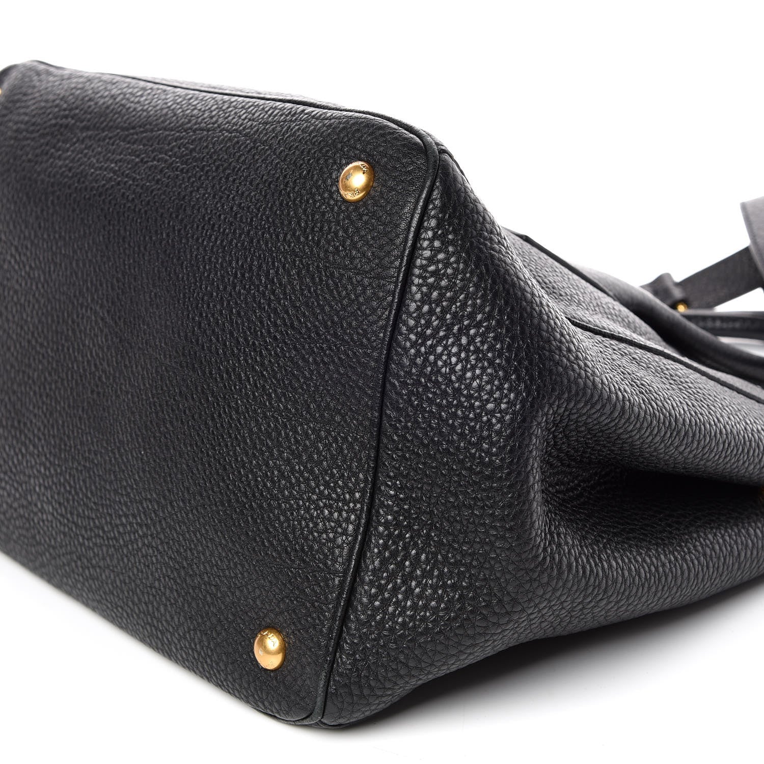 Prada Vitello Daino Tote Black 6 of 9